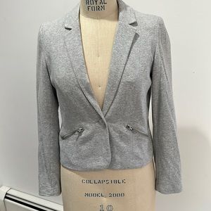 H and M knit jacket with woven striped lining. Size 12